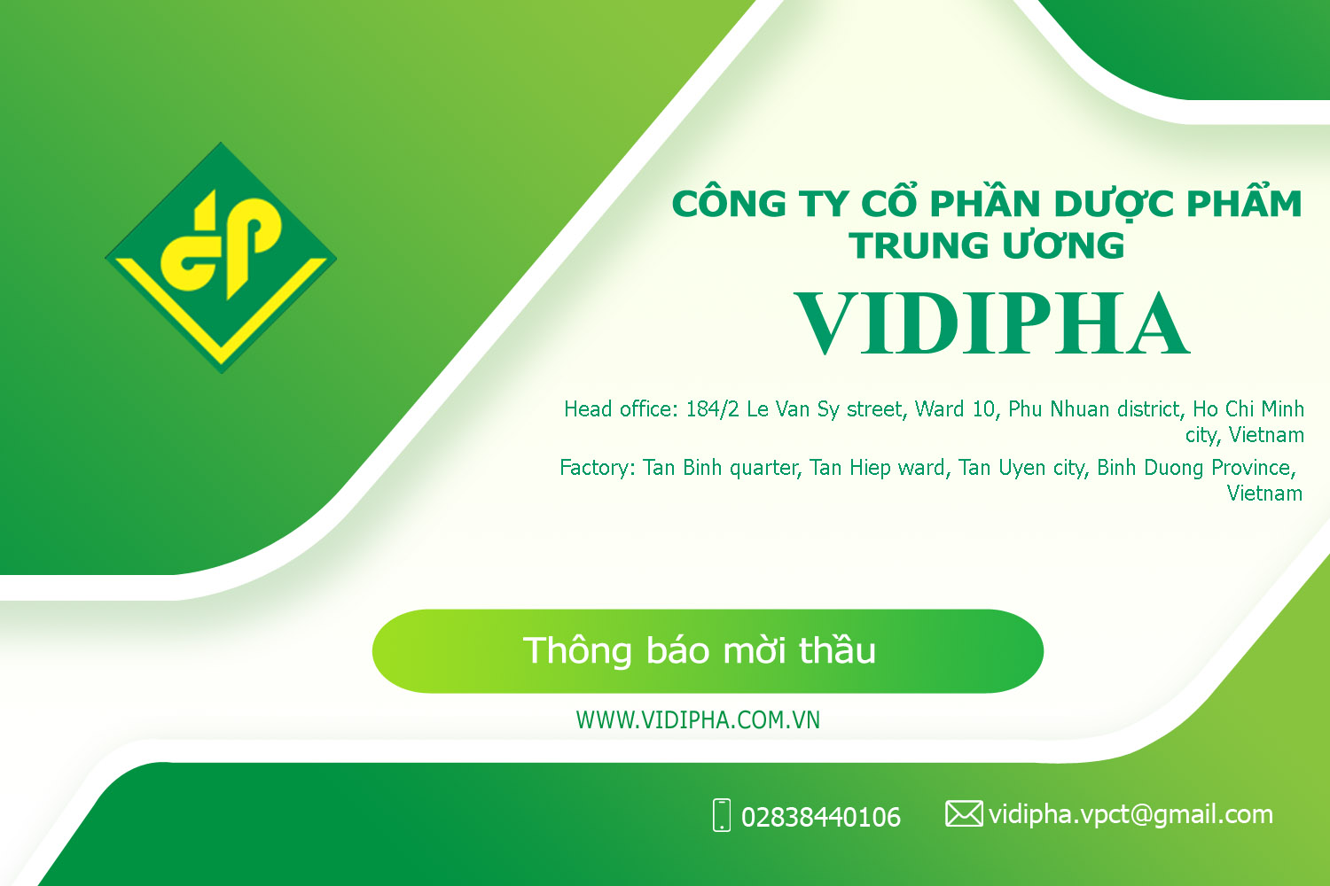 Thông báo mời thầu tháng 04/2023
